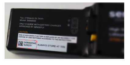 Battery serial number location