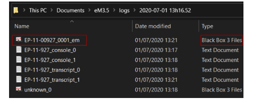 eMotion log files