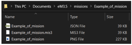 eMotion mission folder structure