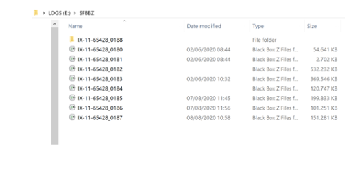 SFBBZ drone logs folder